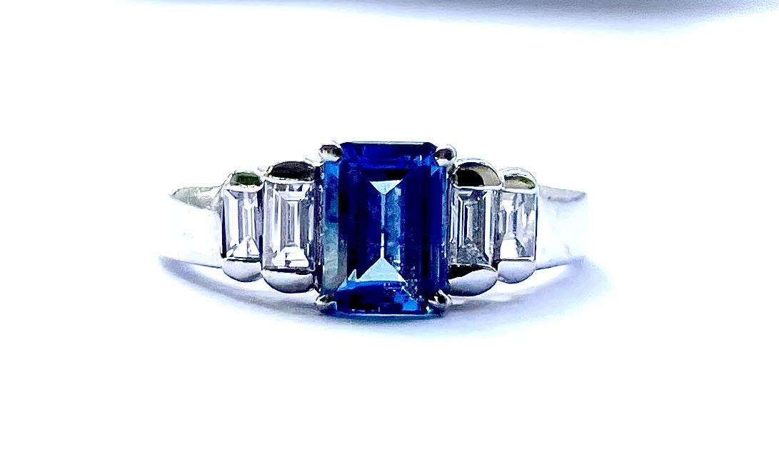 Aquamarine ring — 0.83ct aquamarine · 0.38ct diamond