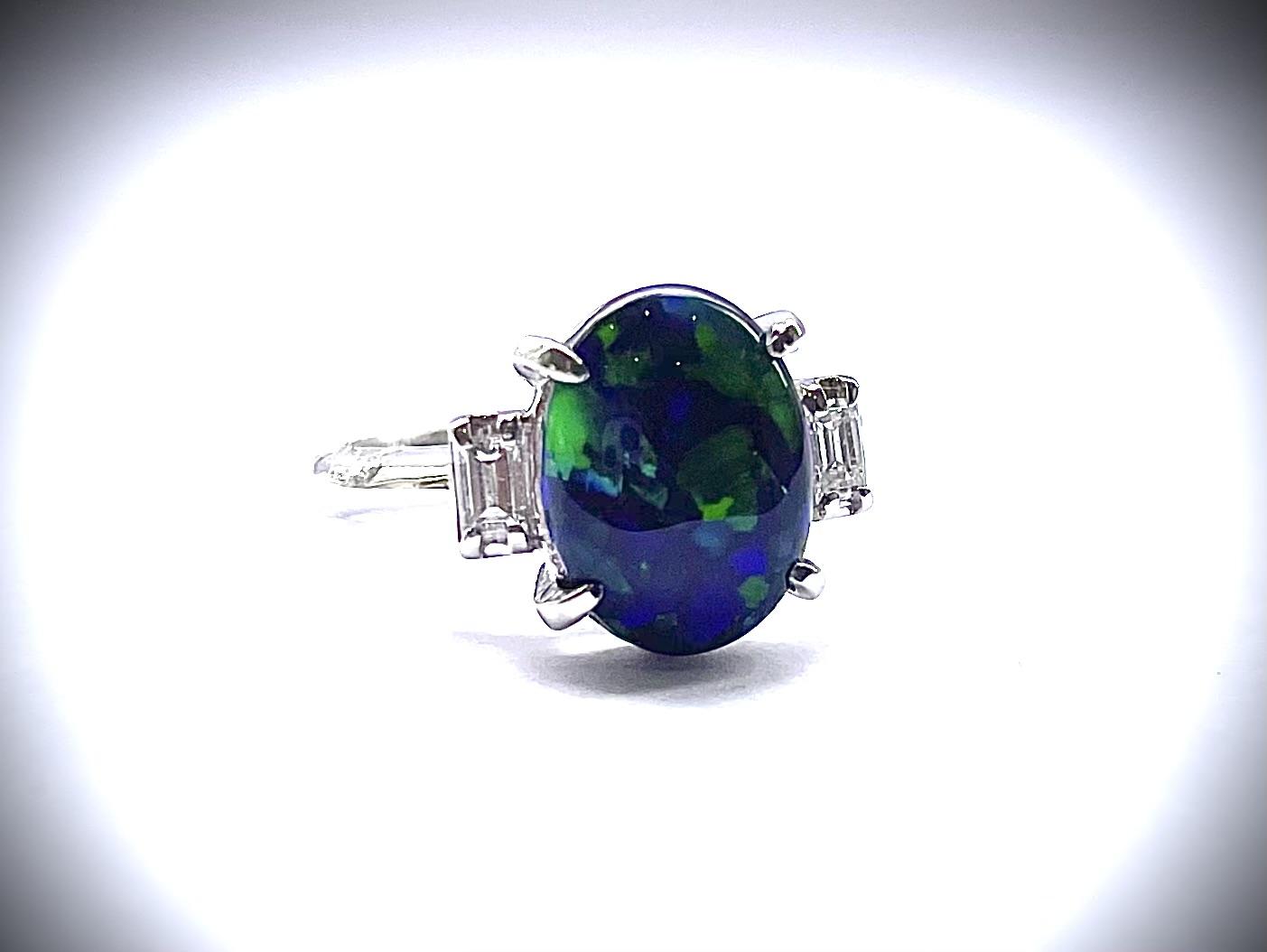 Opal ring — 2.55ct opal · 0.23ct diamond