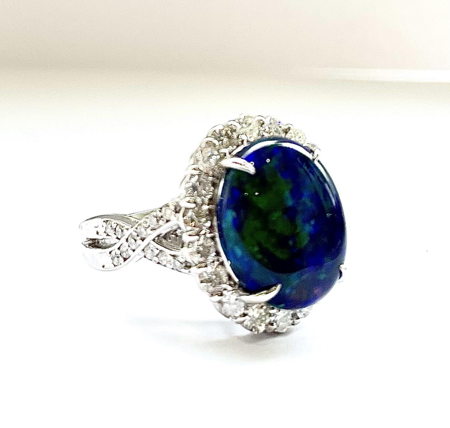 Opal ring — 5.15ct opal · 1.20ct diamond