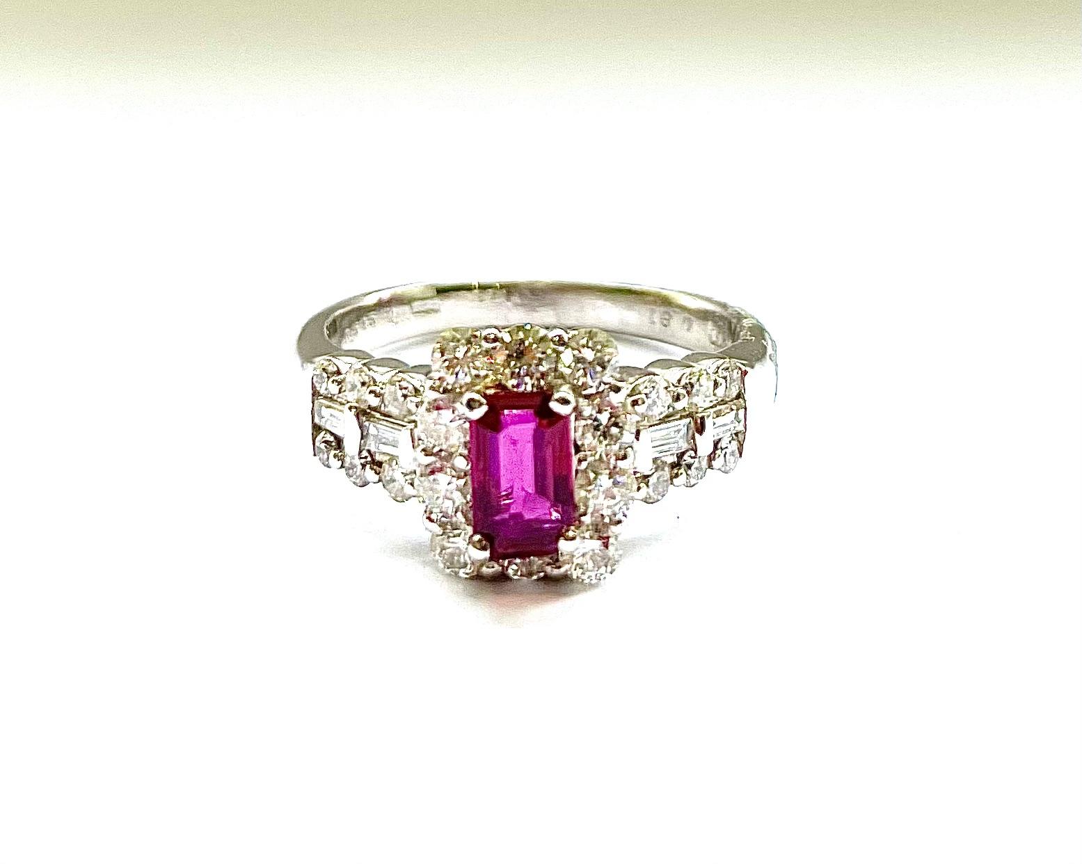 Ruby ring — 0.54ct ruby · 0.81ct diamond