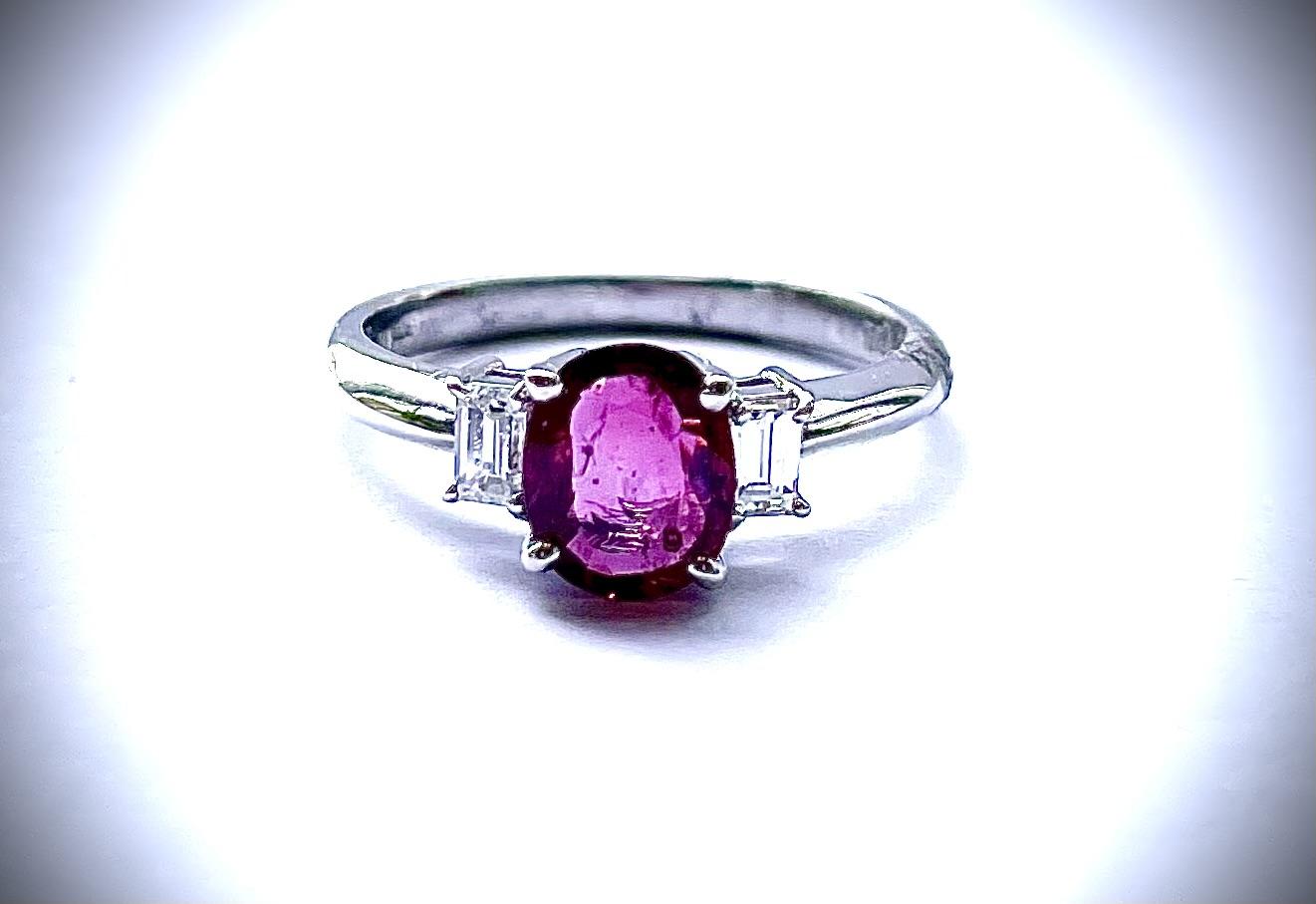 Ruby ring — 1.08ct ruby · 0.25ct diamond