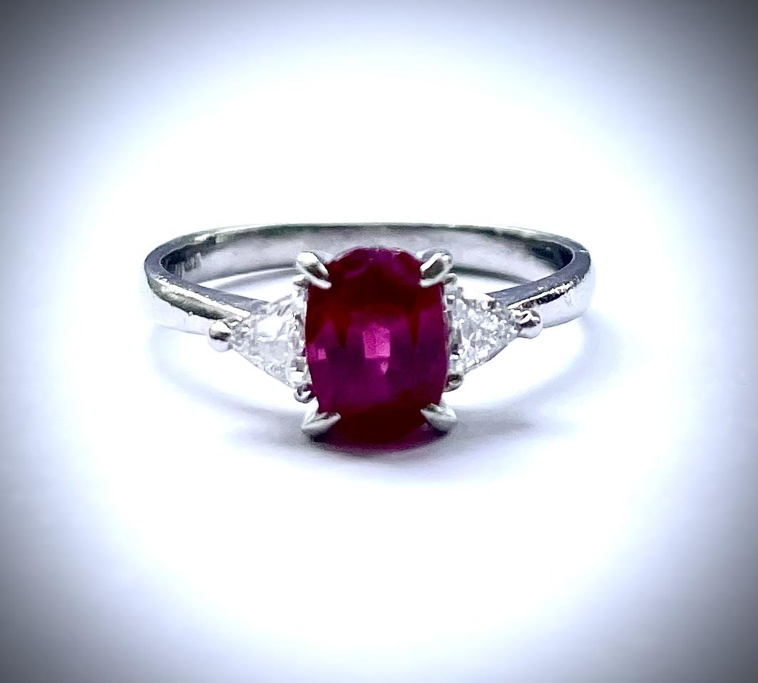 Ruby ring — 1.47ct ruby · 0.29ct diamond