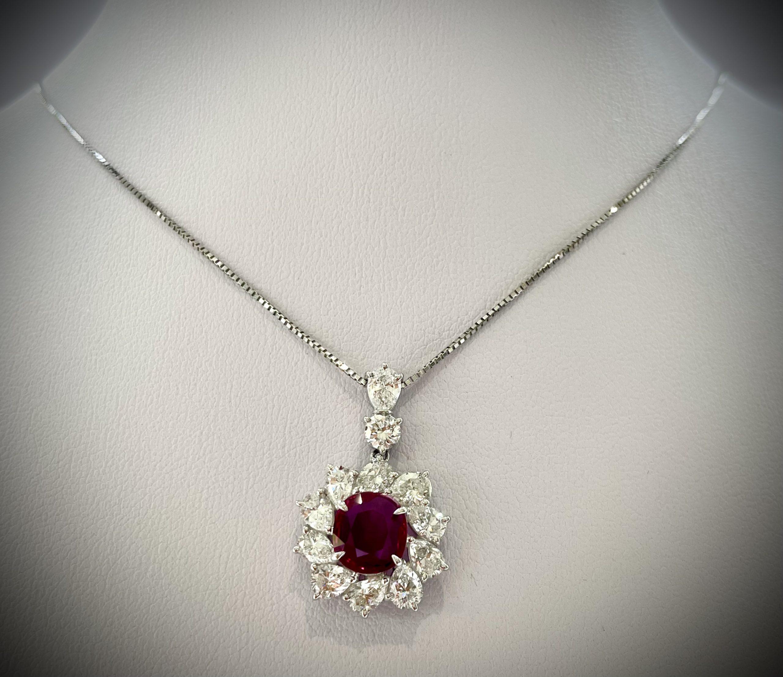 Ruby pendant — 1.19ct ruby · 2.00ct diamond