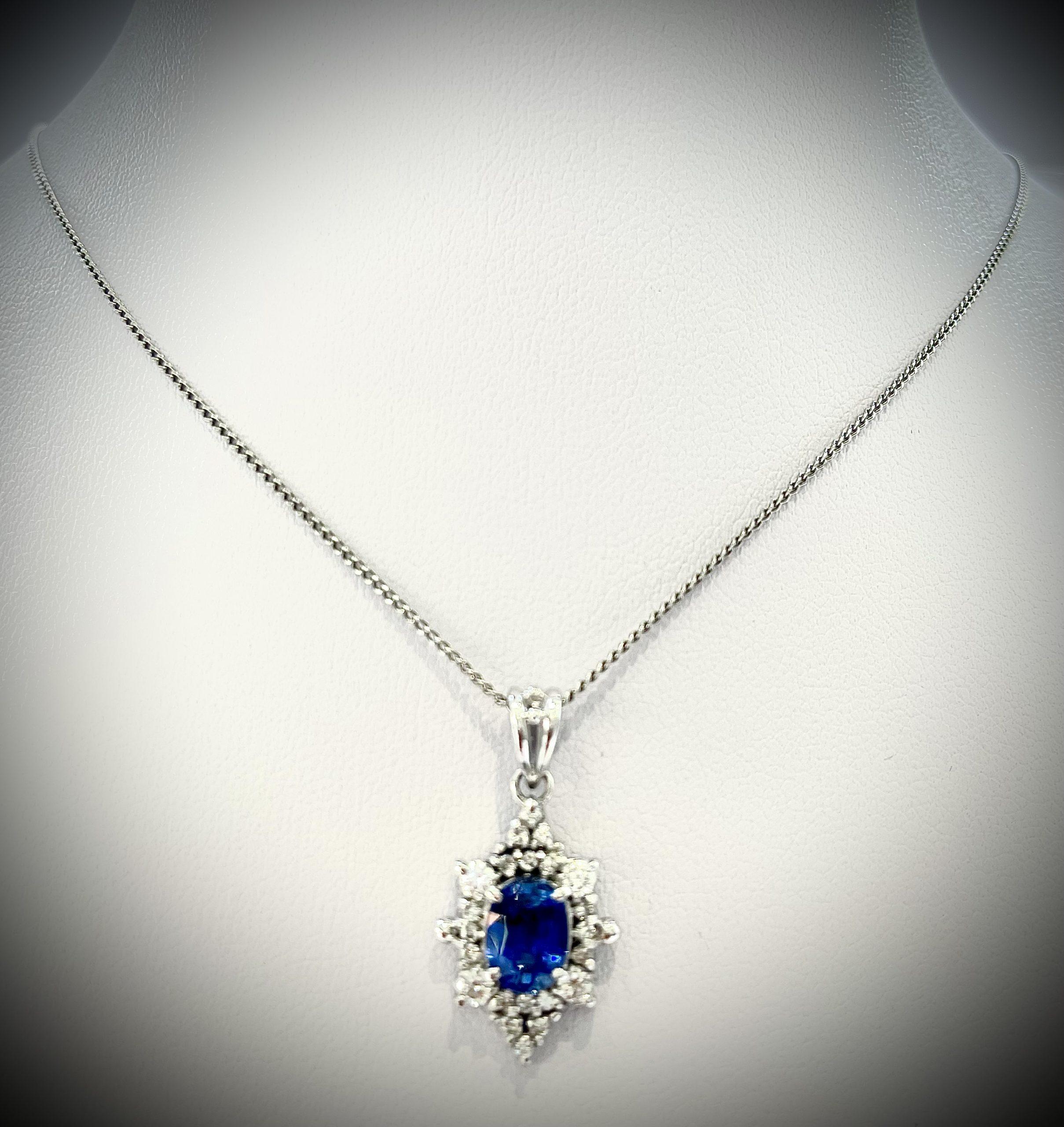 Sapphire ring — 1.13ct sapphire · 0.30ct diamond