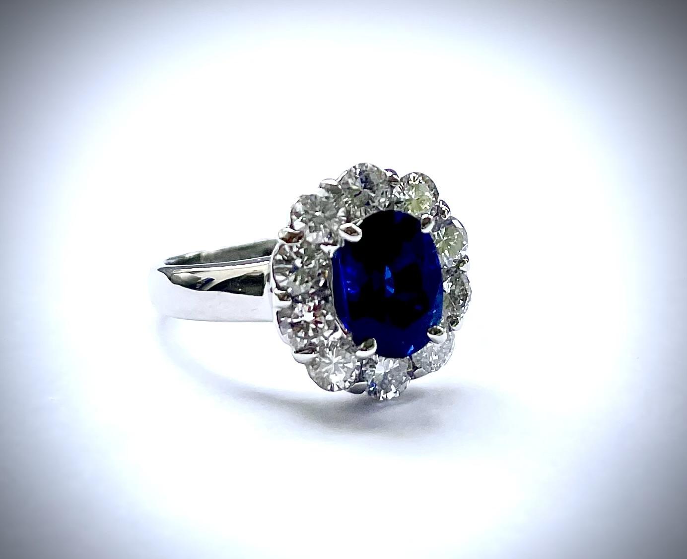 Sapphire ring — 1.62ct sapphire · 0.97ct diamond