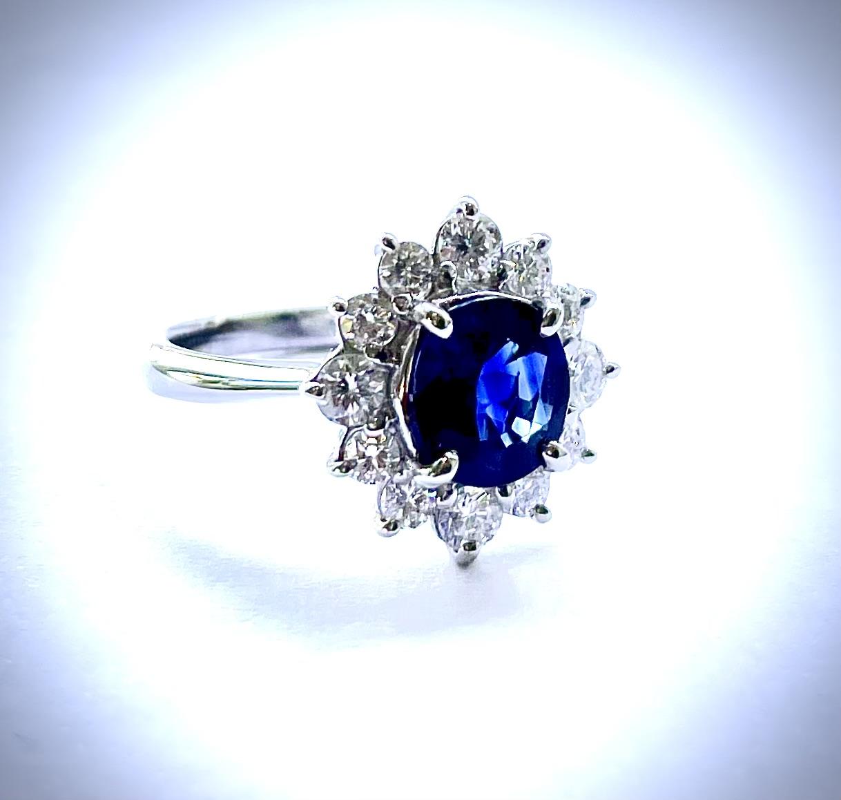 Sapphire ring — 1.65ct sapphire · 0.70ct diamond