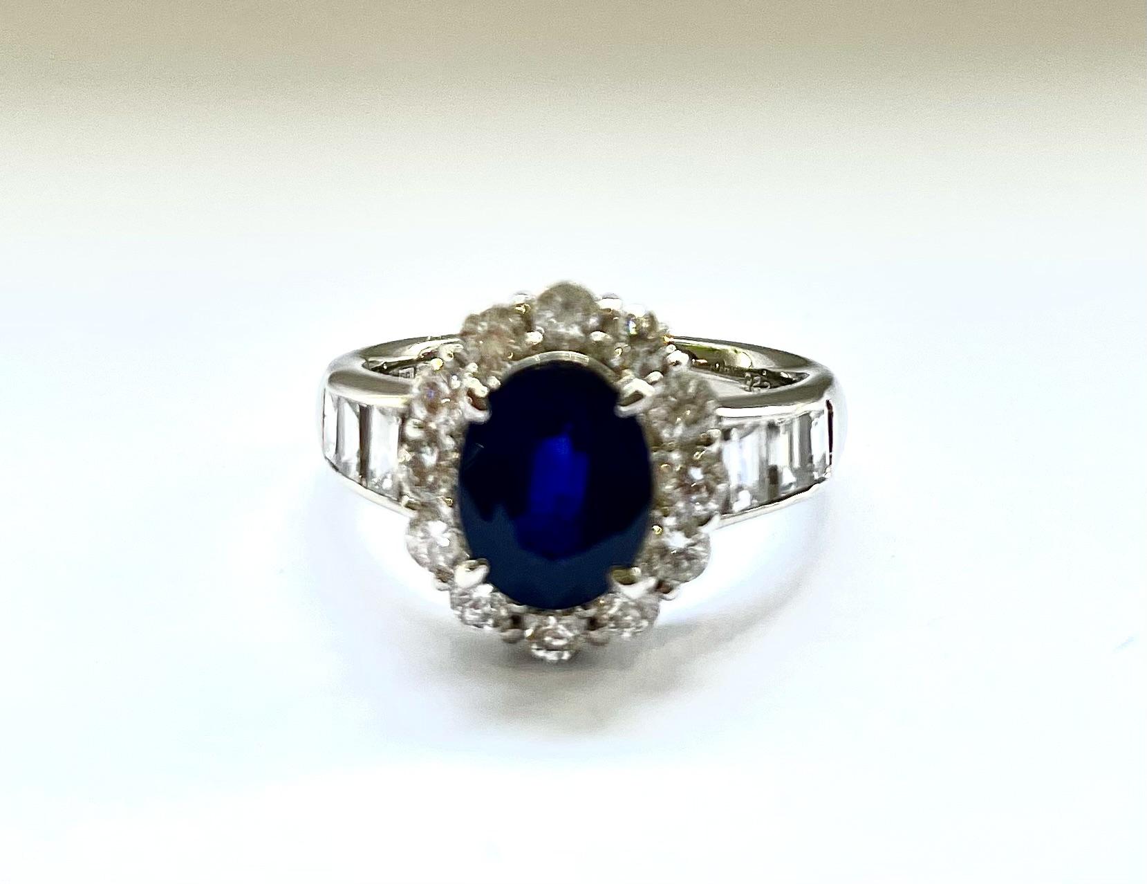 Sapphire ring — 2.25ct sapphire · 1.43ct diamond